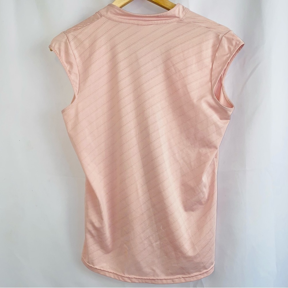 NWOT Daily Sports Born in Sweden Pink Mandarin Collar Athletic Golf Top Size M - Picture 2 of 6